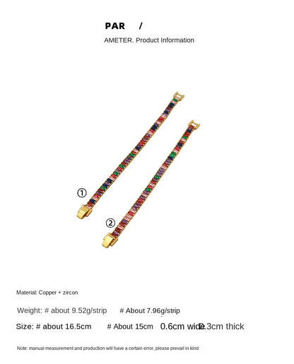 Pulsera de circón dopaminérgico con temperamento retro