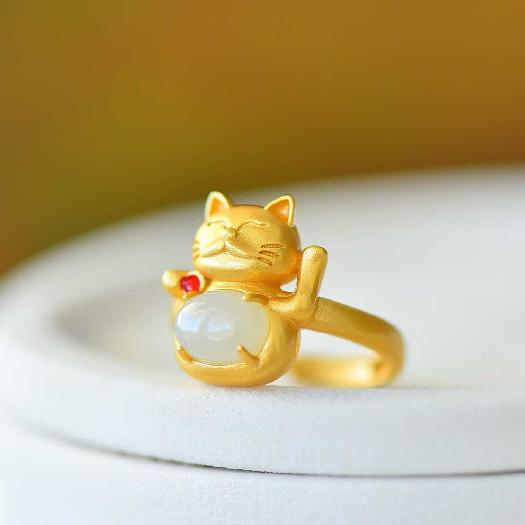 S925 Silver Inlaid Hetian Nephrite "Attract Wealth & Gather Blessings" Jewelry Set Product Description（English）