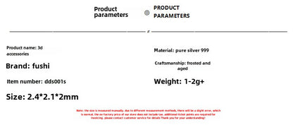 Accesorios colgantes de plata de ley tridimensionales personalizados