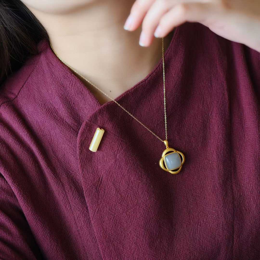 Ancient Craft Silver Smoky Purple Pendant