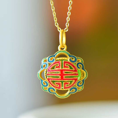 925 Silver Inlaid Hetian Green Nephrite "Contentment & Fulfillment" Jewelry Set