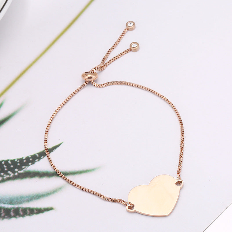 DIY engraved heart bracelet