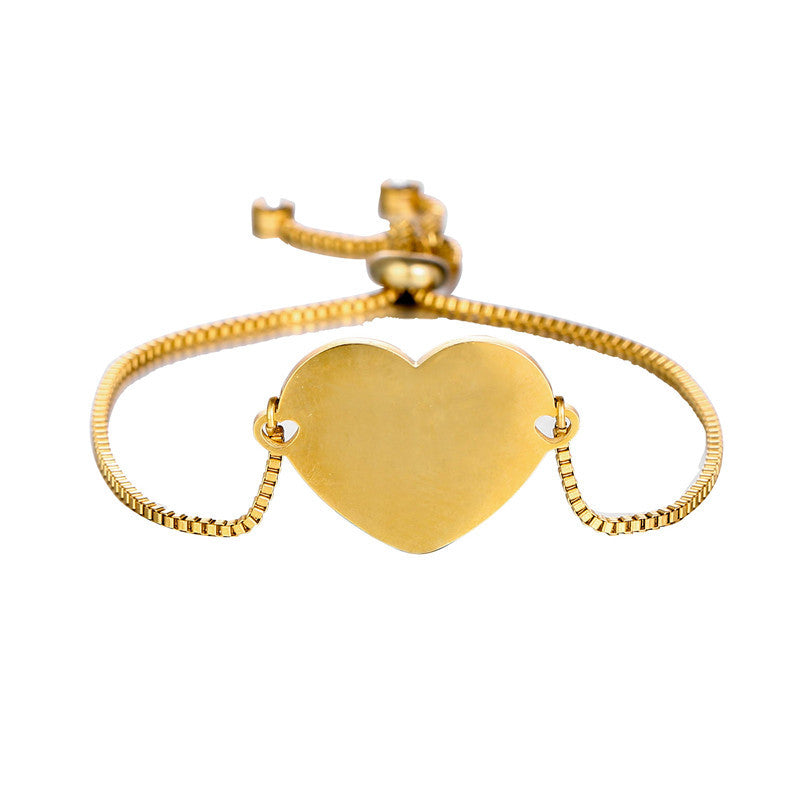DIY engraved heart bracelet