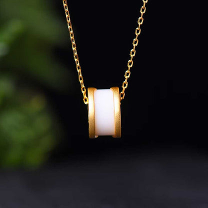 925 Silver Inlaid Nephrite "Bulgari" Lulu Tong Jewelry Set