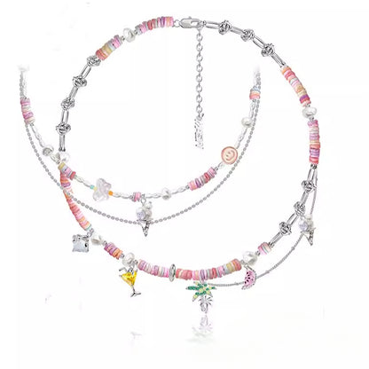 Hermoso collar de color caramelo 
