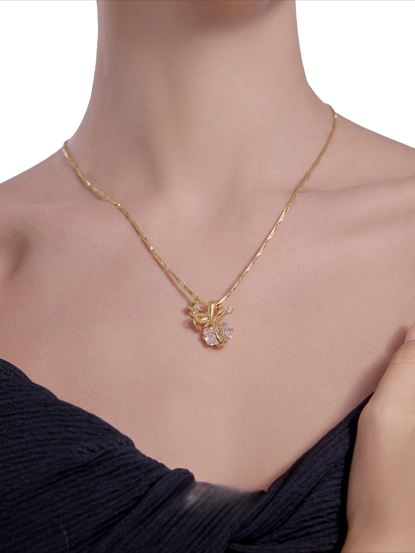 Bow tie necklace