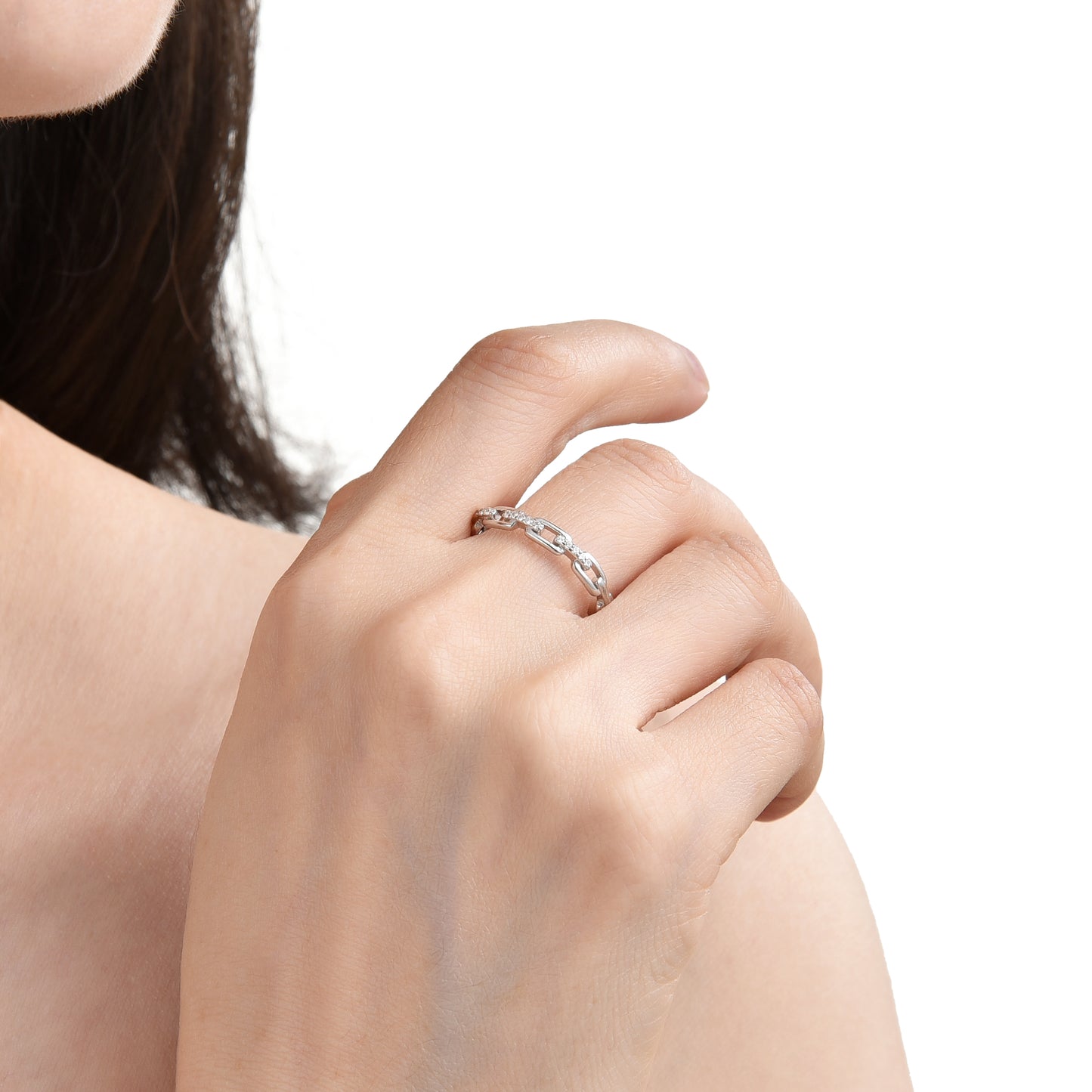 Anillo de aro SX de diseño de alta costura