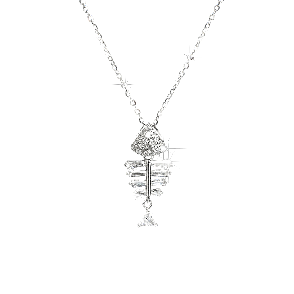 Collar con colgante de espina de pescado con diseño especial sexy