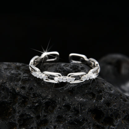 Anillo de aro SX de diseño de alta costura