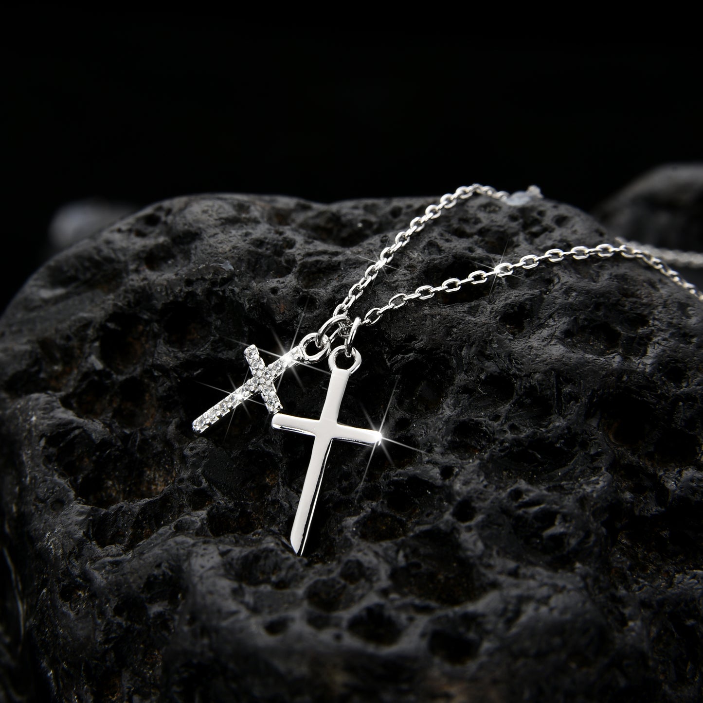 Gold Plated Faith Cross Pendant Necklace Women's Jewelry