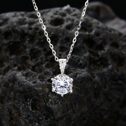 Collar colgante de cristal único noble
