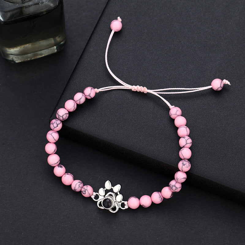 Photo Projection Dog Paw Bracelet