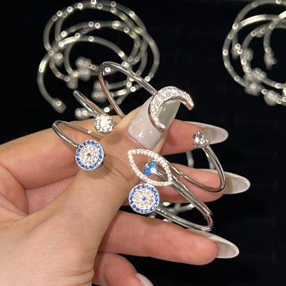 Pulsera de circonita de ojo de diablo moderna y de moda.