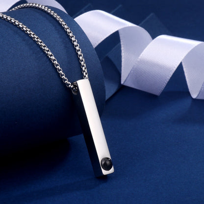 Collar de pilar cuadrado con proyección de fotos
