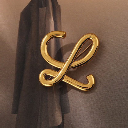 Exquisite temperament letter ladies brooch niche pin accessories