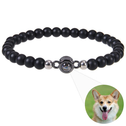 Pulsera de piedra natural con proyección fotográfica