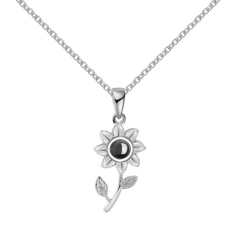 Photo projection pendant necklace