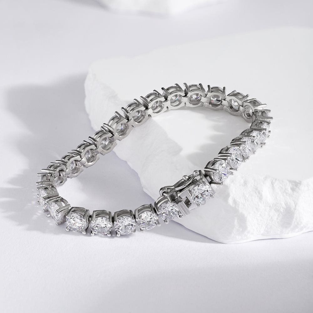 Pulsera de circonitas de hilera completa