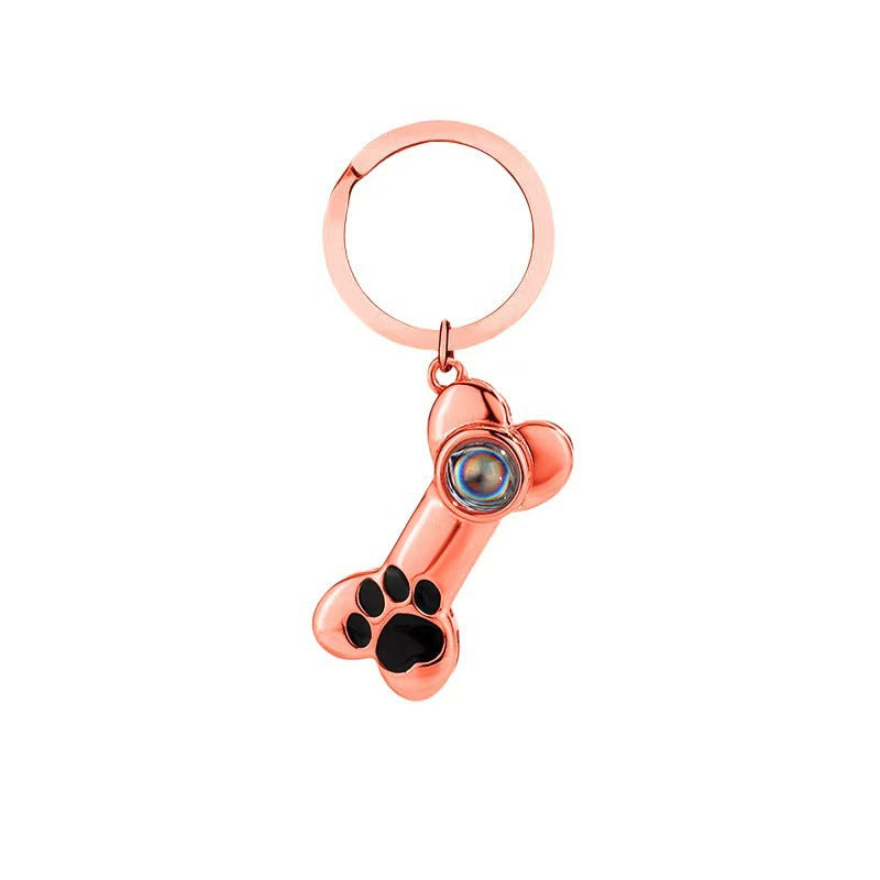 Photo projection cute pet mark necklace