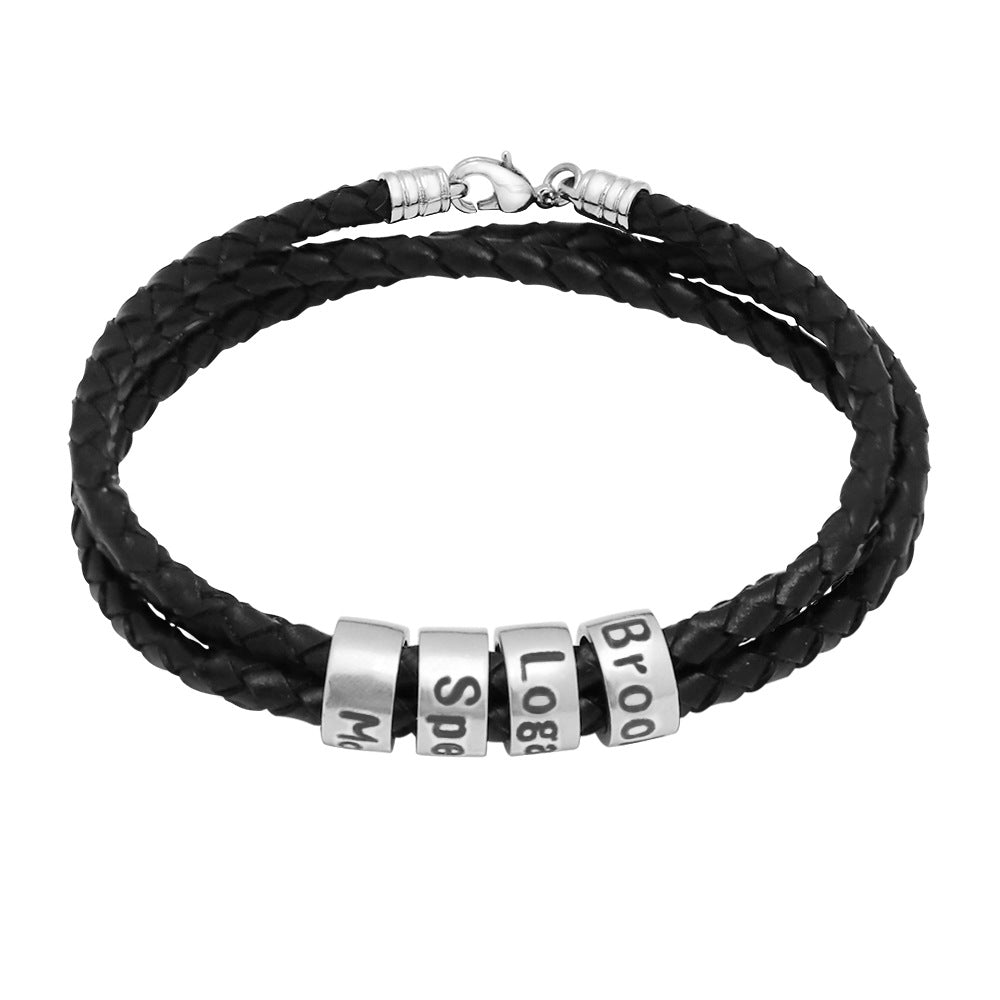 Joyería de cuerda trenzada con nombre del alfabeto DIY 