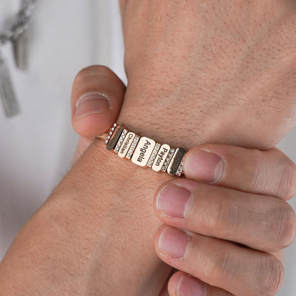 flat snake alphabet bracelet