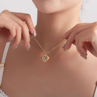 Photo projection letter necklace