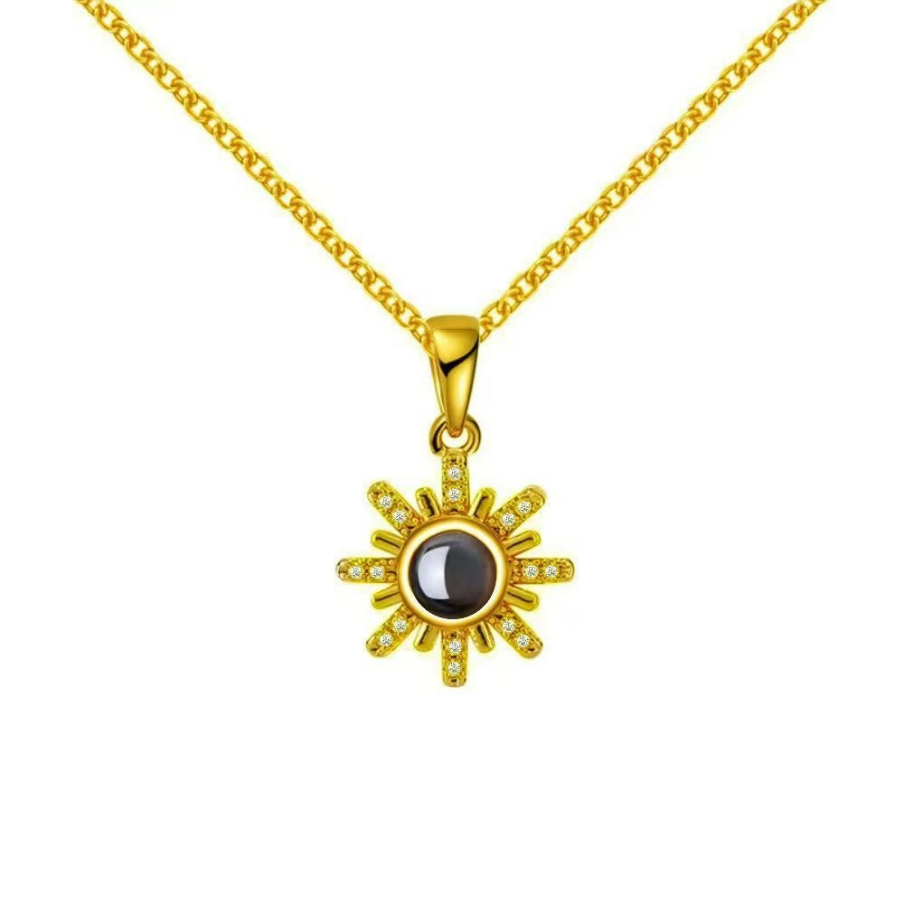 Photo Projection Snowflake Necklace
