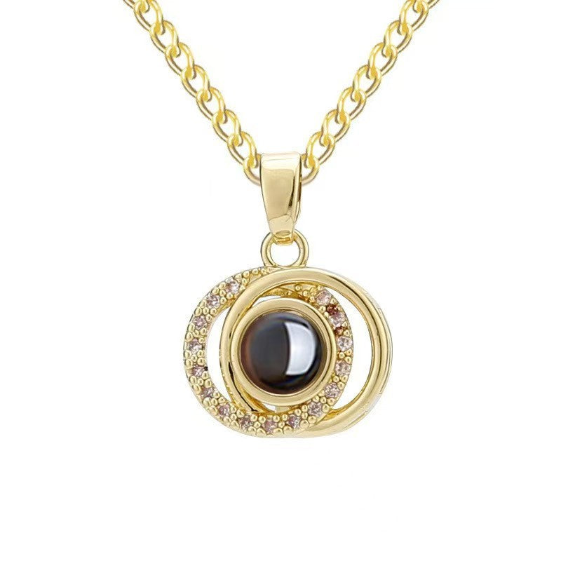 Photo projection necklace