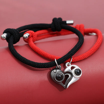 Photo Projection Love Couple Bracelet