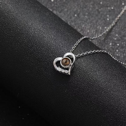 Photo Projection Heart Necklace