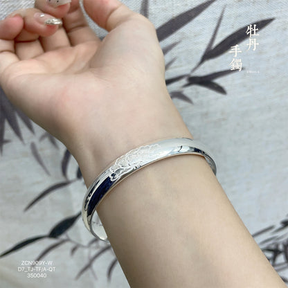 China Patterned solid sterling silver bracelet