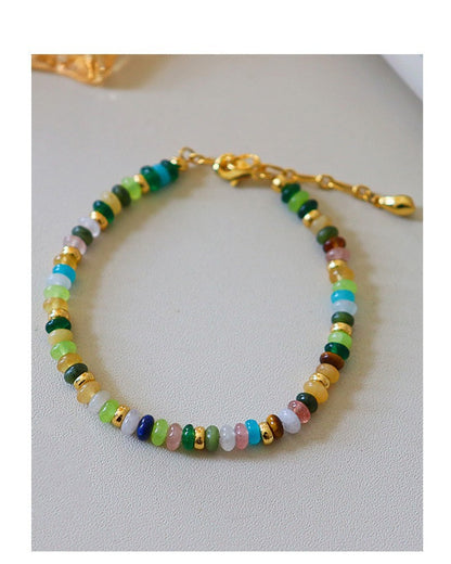 High-end exquisite vintage colorful abacus bead necklace