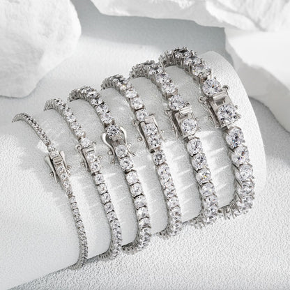 Pulsera de circonitas de hilera completa