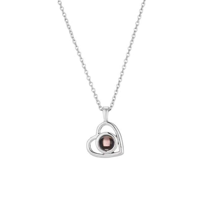 Photo Projection Heart Necklace
