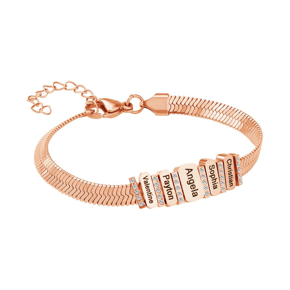 flat snake alphabet bracelet