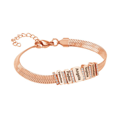 flat snake alphabet bracelet