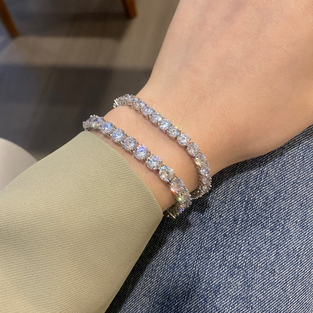 Pulsera de circonitas de hilera completa