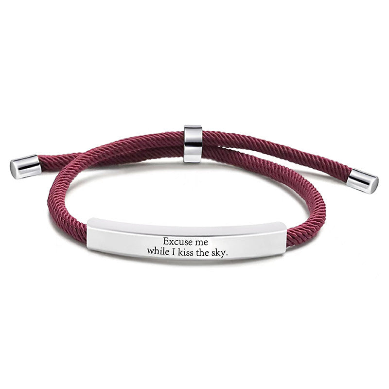 Laser Engraved Braided Bracelet(customizable)