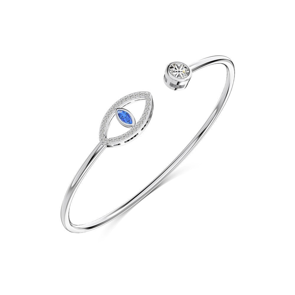 Pulsera de circonita de ojo de diablo moderna y de moda.