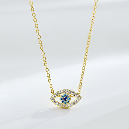 Collar con colgante de ojo de diablo de circón con personalidad de moda