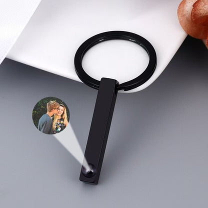 Photo Projection Cube Column Pendant Necklace