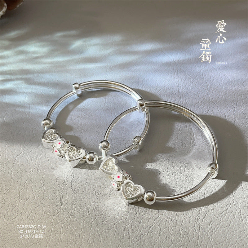 China Hollow Heart Children's Bracelet