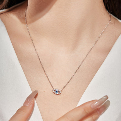 Collar con colgante de ojo de diablo de circón con personalidad de moda