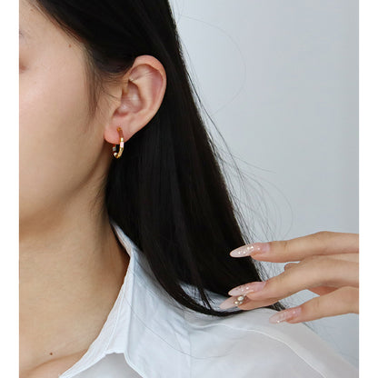 Pendientes de esmalte con goteo de aceite colorido y personalidad retro