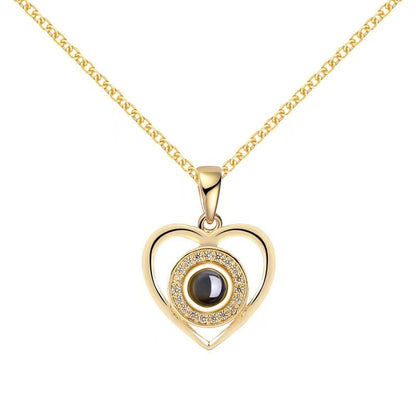 Photo Projection Heart Necklace