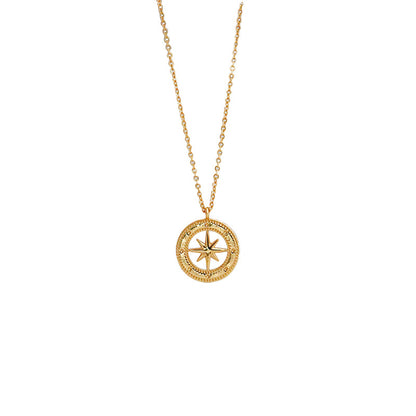 Fashionable and popular personality retro eight-pointed star necklace