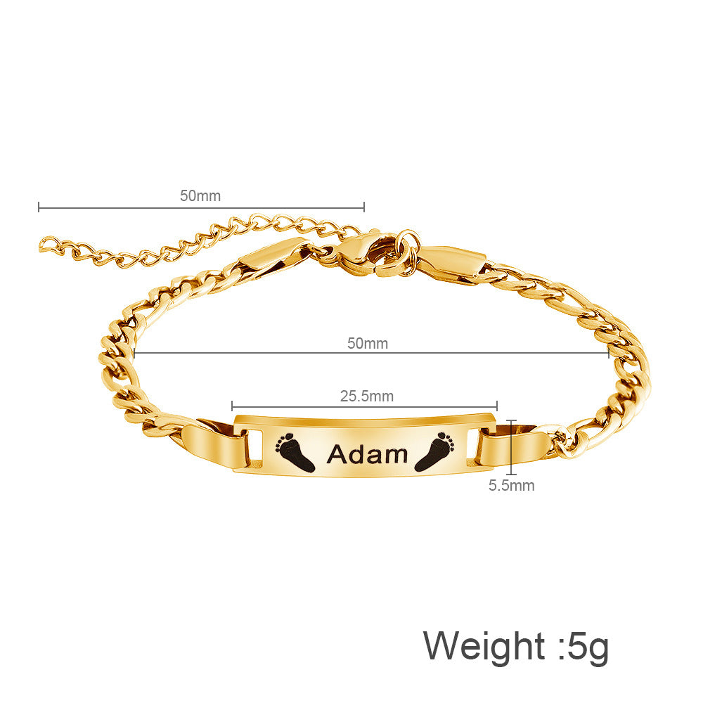 DIY personalized engraved children's bracelet