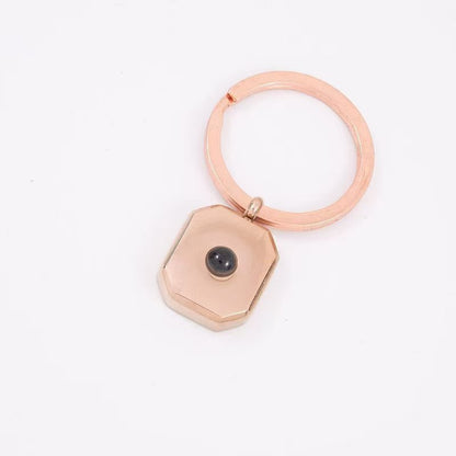 Photo projection square necklace