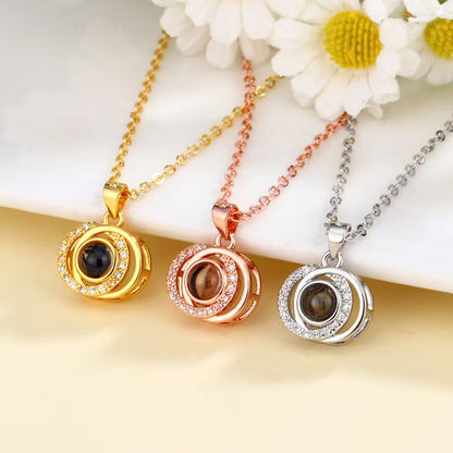 Photo projection necklace