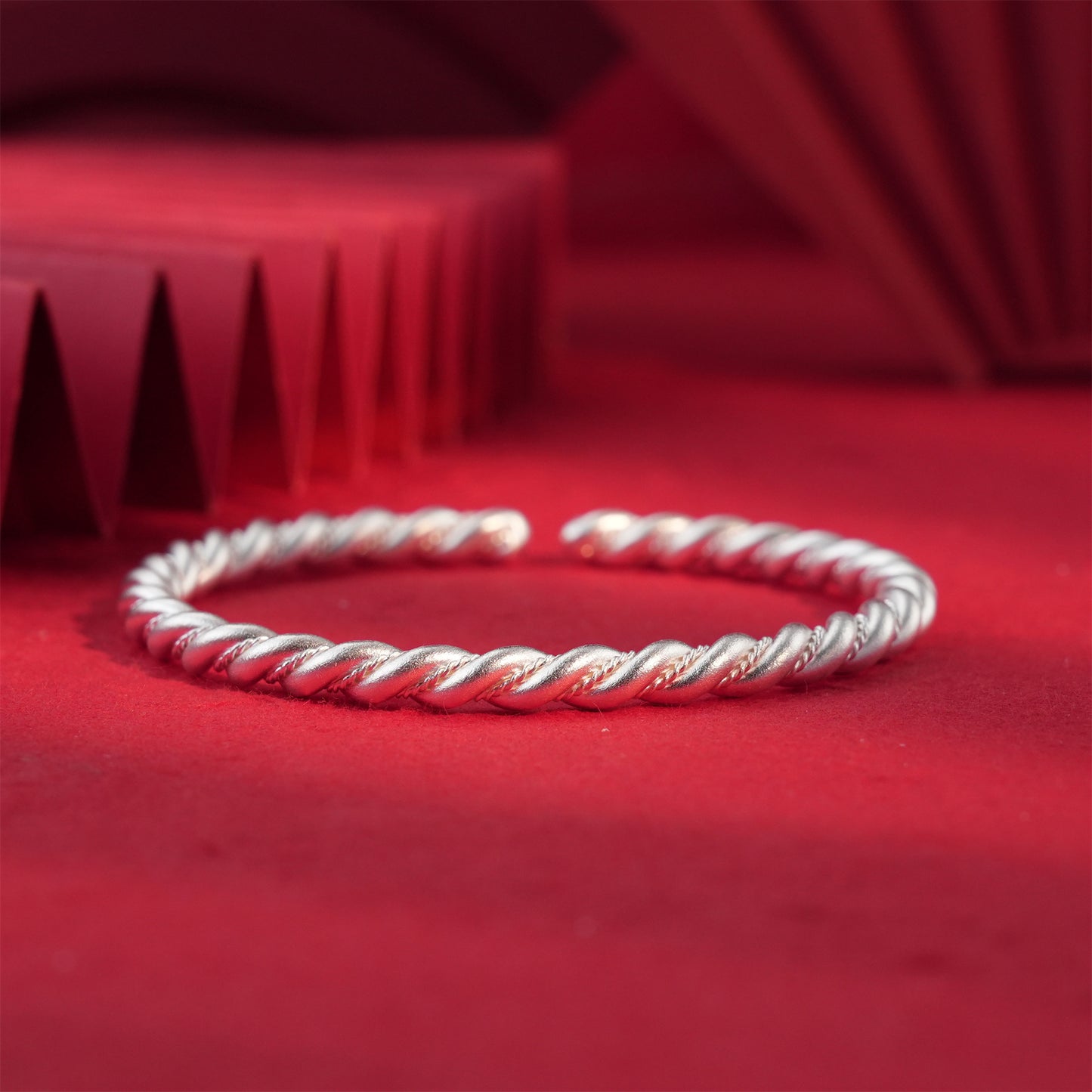 Ancient twisted sterling silver bracelet
